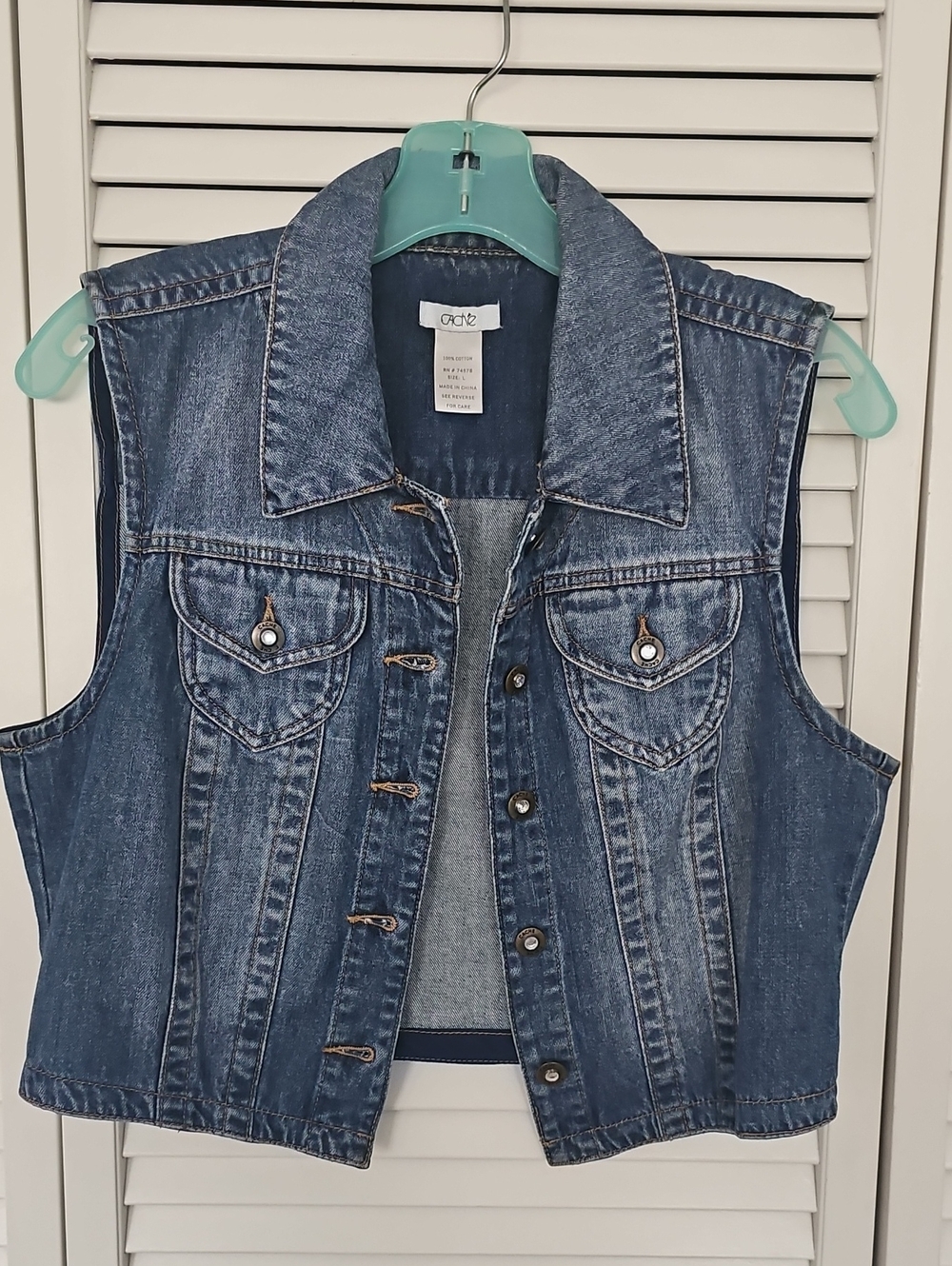 Women's Blue Denim Vest - Croft & Barrow Inspired